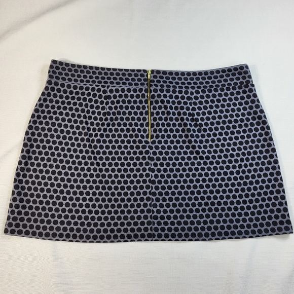 Gap A Line Short SKIRT Womens Size XXL Gray Black Polka Dots Back Zip - Picture 15 of 16